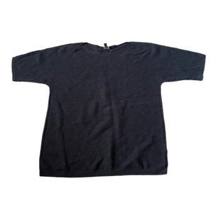 Talbots 3/4 sleeve black top size medium petite